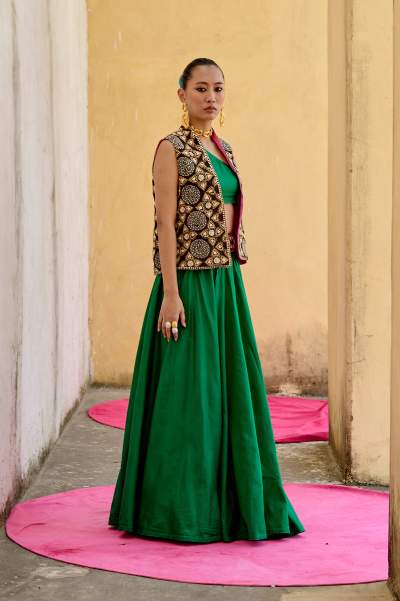 jantar mantar emerald skirt set,
emerald green skirt set for women,
handcrafted jantar mantar skirt set,
emerald skirt set for girls,
silk emerald skirt set,
jantar mantar fusion wear,
emerald skirt set with embroidery,
jantar mantar lehenga skirt set,
emerald green lehenga set,
jantar mantar co-ord set,
emerald skirt set with dupatta,
jantar mantar festive wear,
emerald skirt set with cape,
jantar mantar one-shoulder skirt set,
emerald skirt set with hand embroidery,
jantar mantar screen-pri