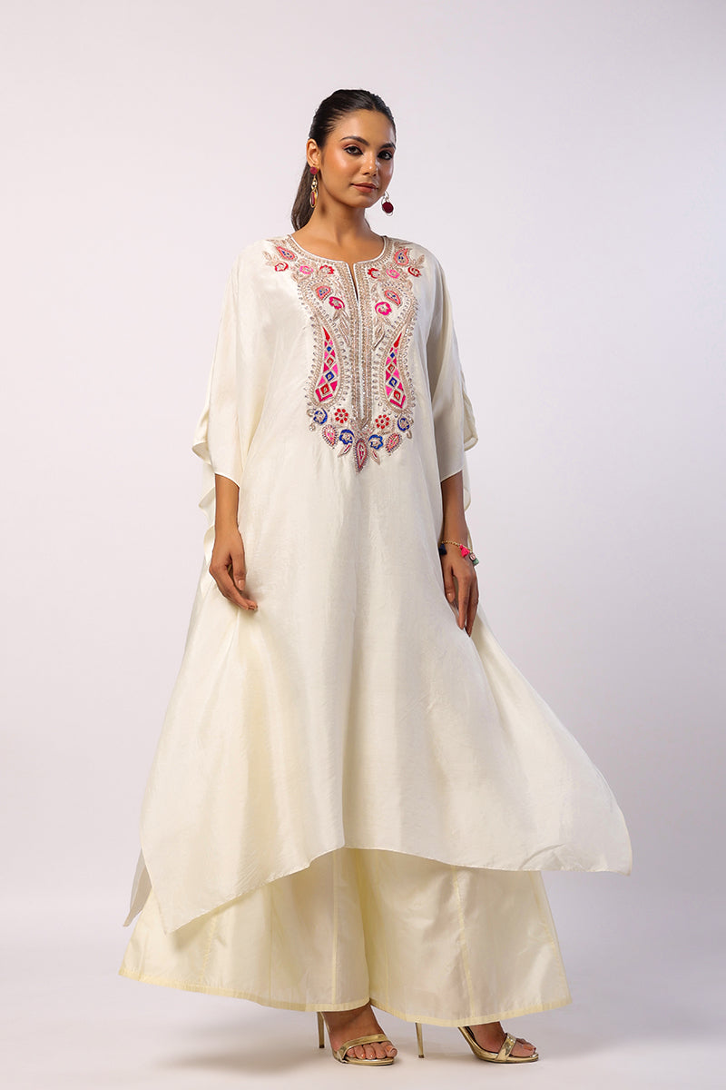 sachin and babi light blue dress Les Neo Bourgeoises Embroidered kaftan dress|BRAZILKAFTANLONGWHITE