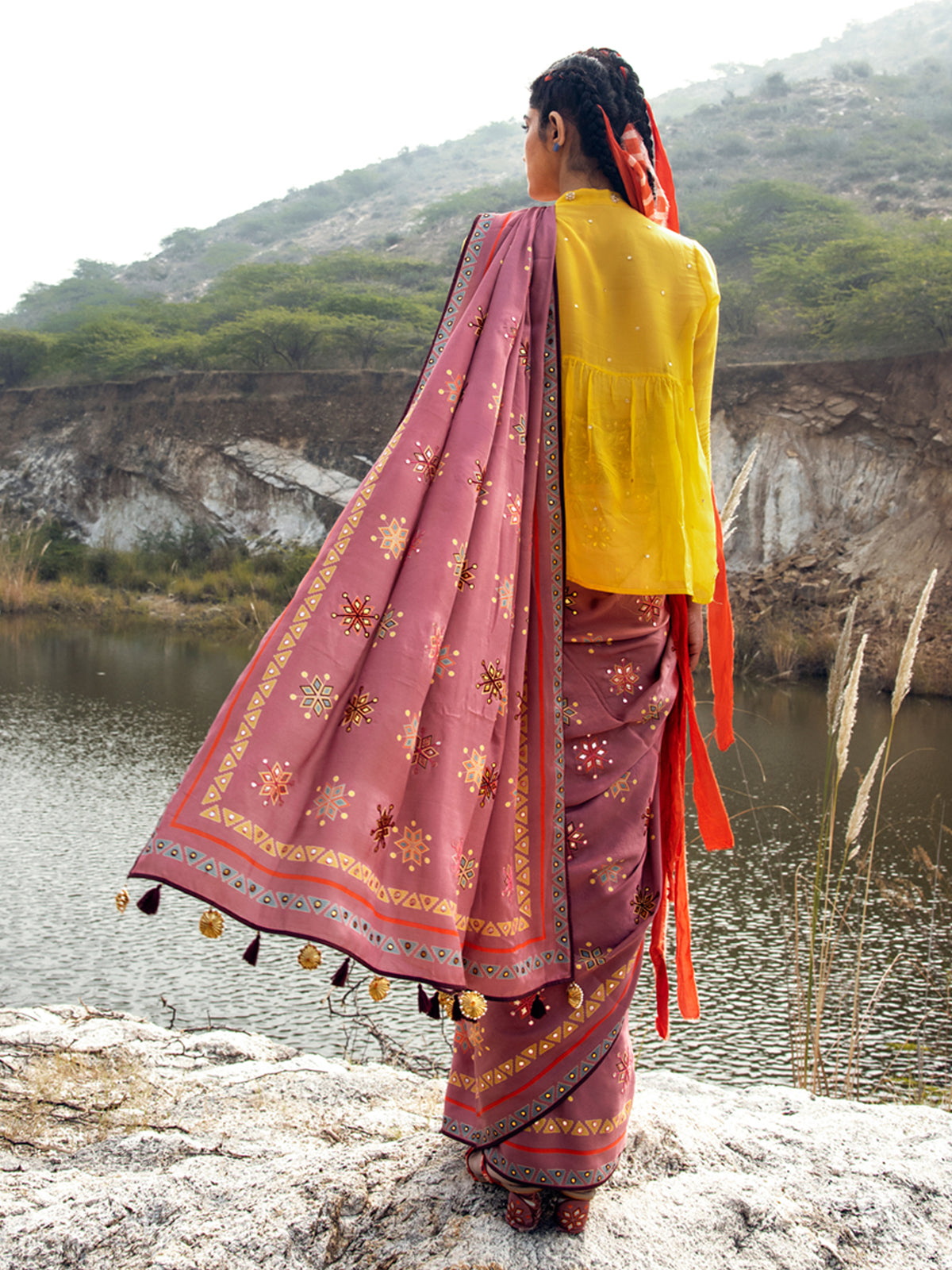 Morbagh Rose Pink Saree with Blouse