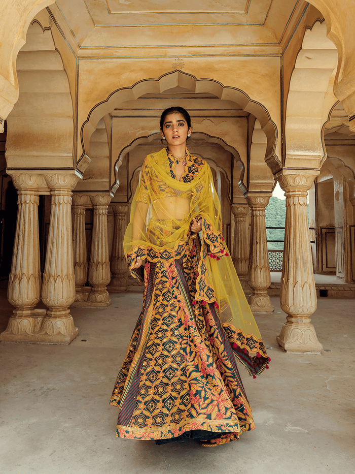 Udaipur Lehenga, Beawar Blouse & Barmer Dupatta