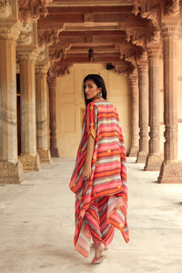 Tijara Cape, Pichola Top & Kesrauli Dhoti Pants