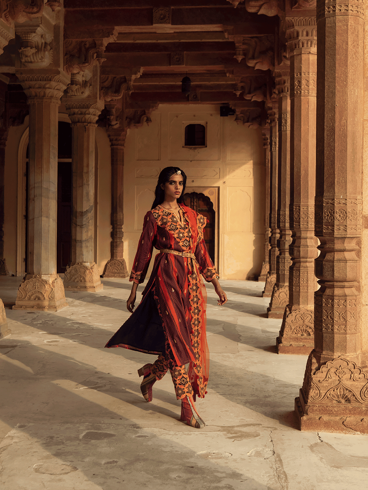 Ajmer Kurta, Sheesh Mahal Pants & Barmer Dupatta