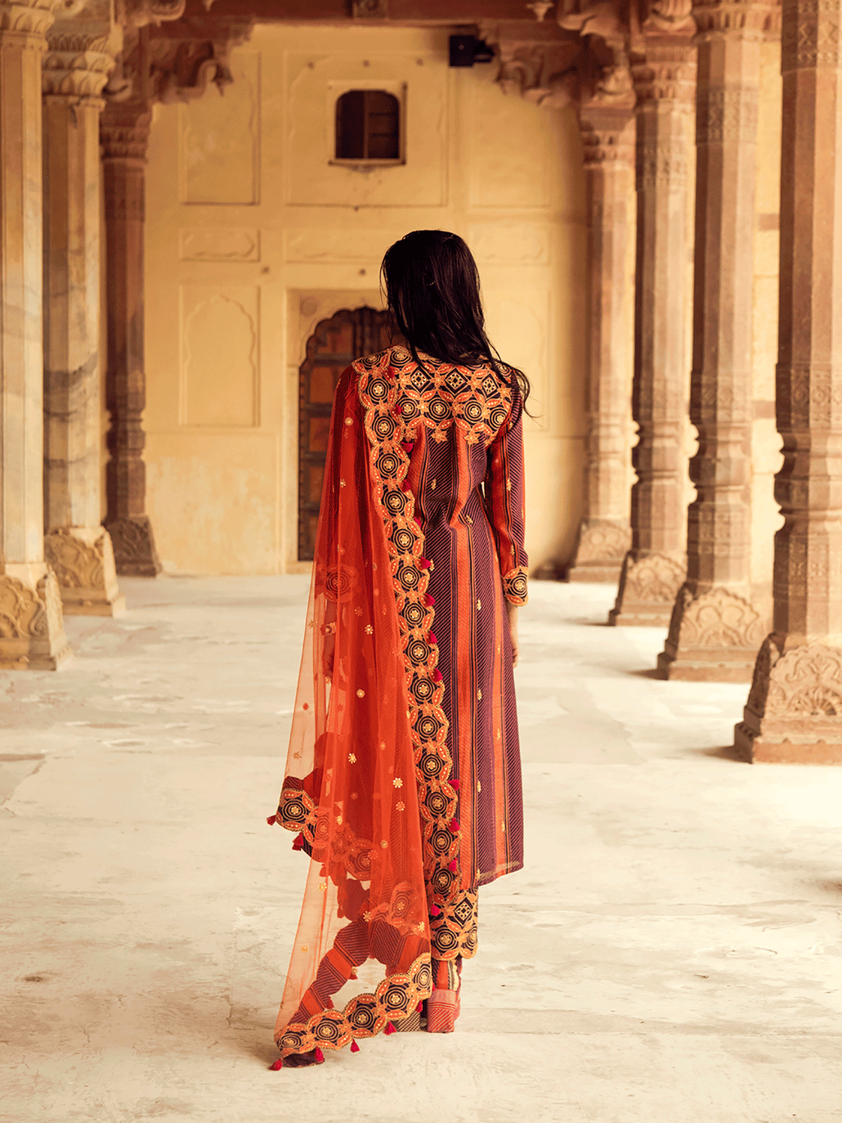 Ajmer Kurta, Sheesh Mahal Pants & Barmer Dupatta