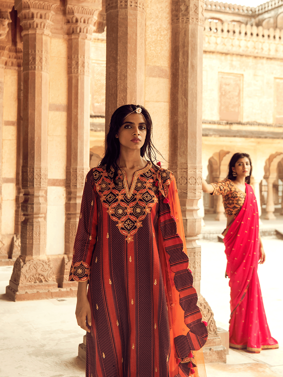 Ajmer Kurta, Sheesh Mahal Pants & Barmer Dupatta