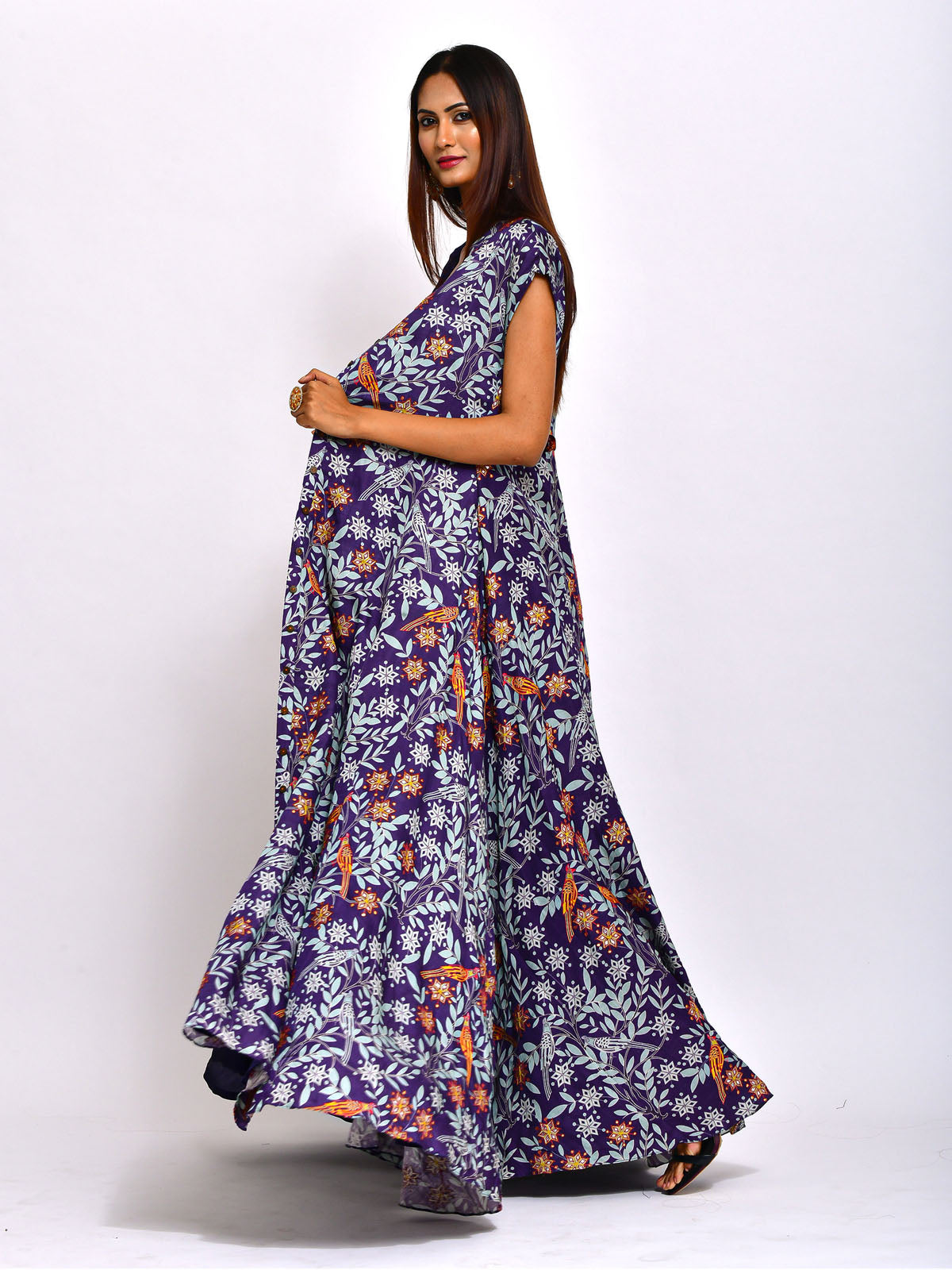 Morbagh Embroidered Jacket with Crop Top and Lehenga