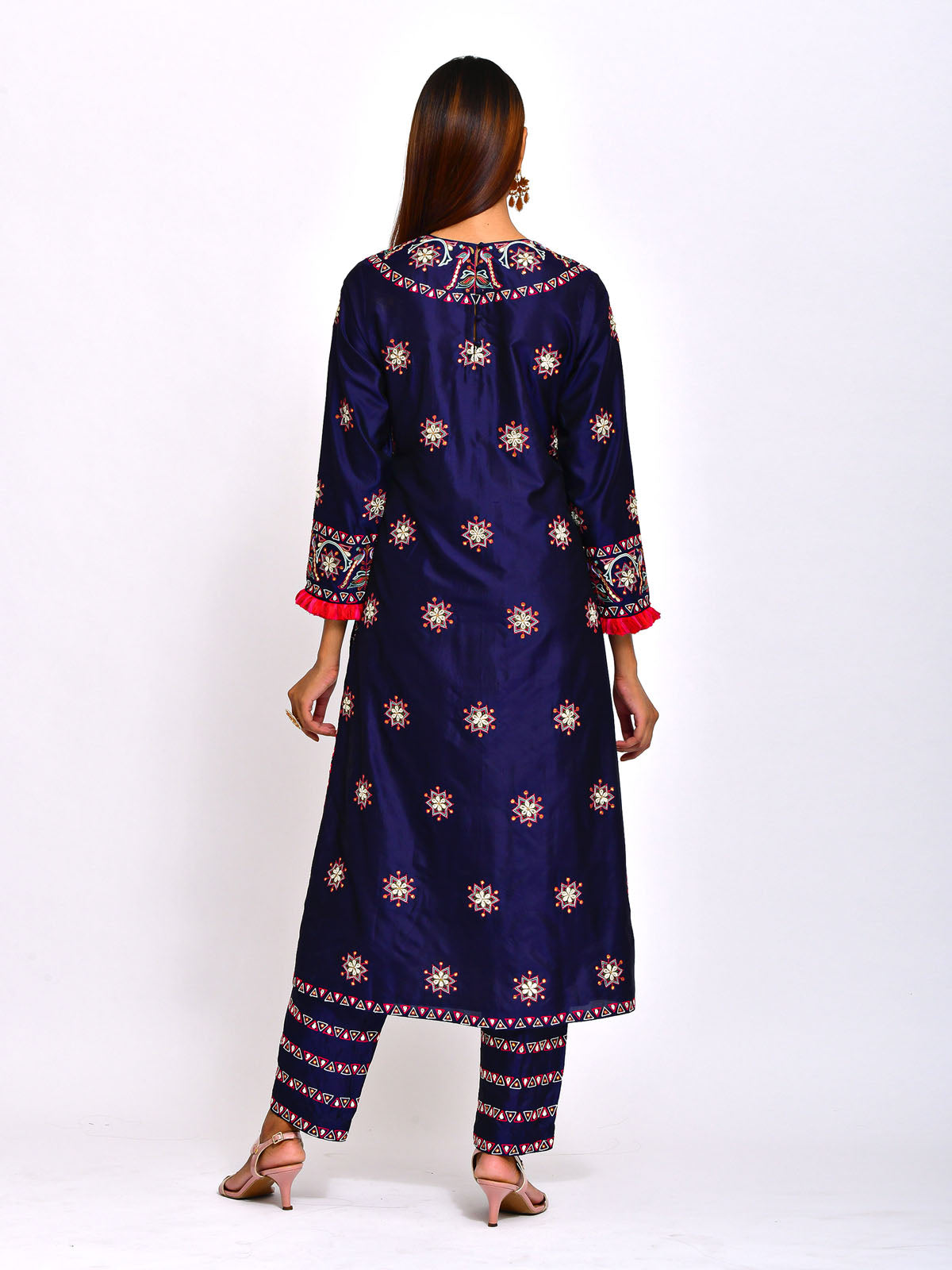 Morbagh Navy Blue Kurta Set