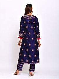 Morbagh Navy Blue Kurta Set