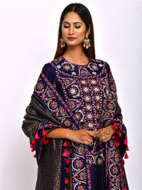 Morbagh Navy Blue Kurta Set