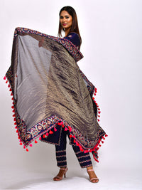 Morbagh Navy Blue Kurta Set