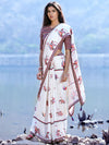 Love For Stripes Crop Top And Printed Saree - Swati Vijaivargie