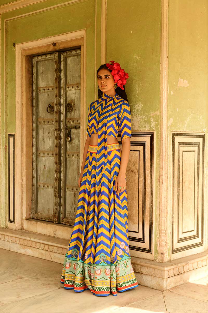 Blue Mastani Lehenga Set