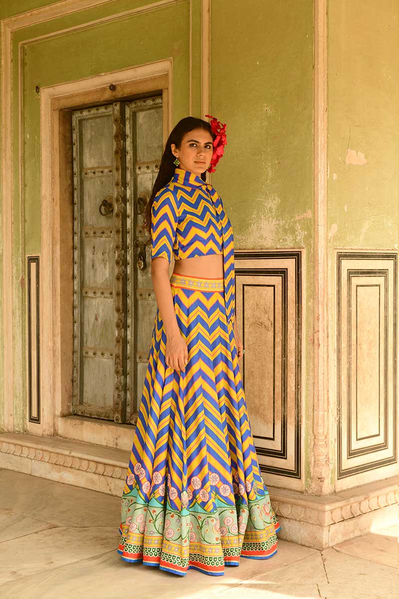 Blue Mastani Lehenga Set