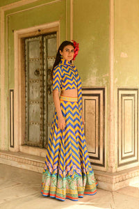 Blue Mastani Lehenga Set