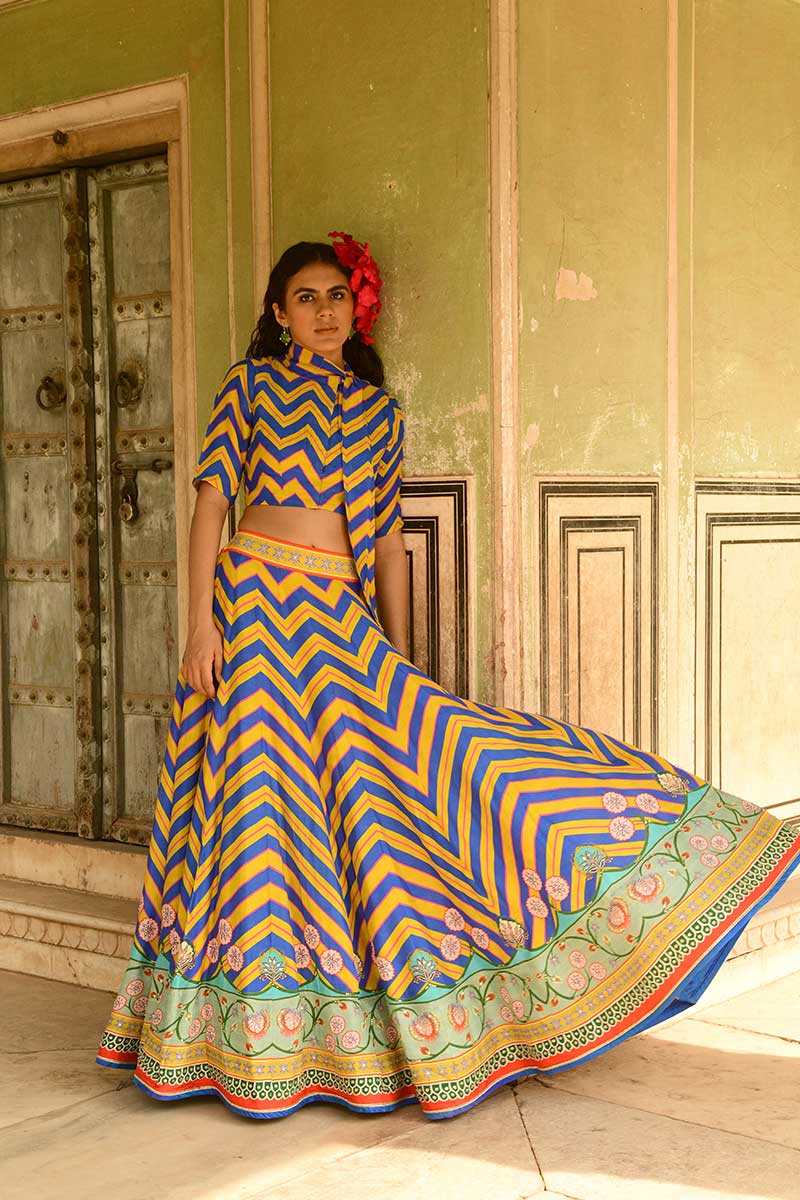 Blue Mastani Lehenga Set