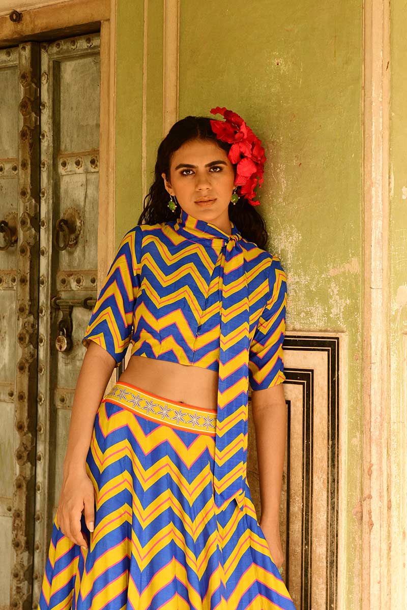 Blue Mastani Lehenga Set