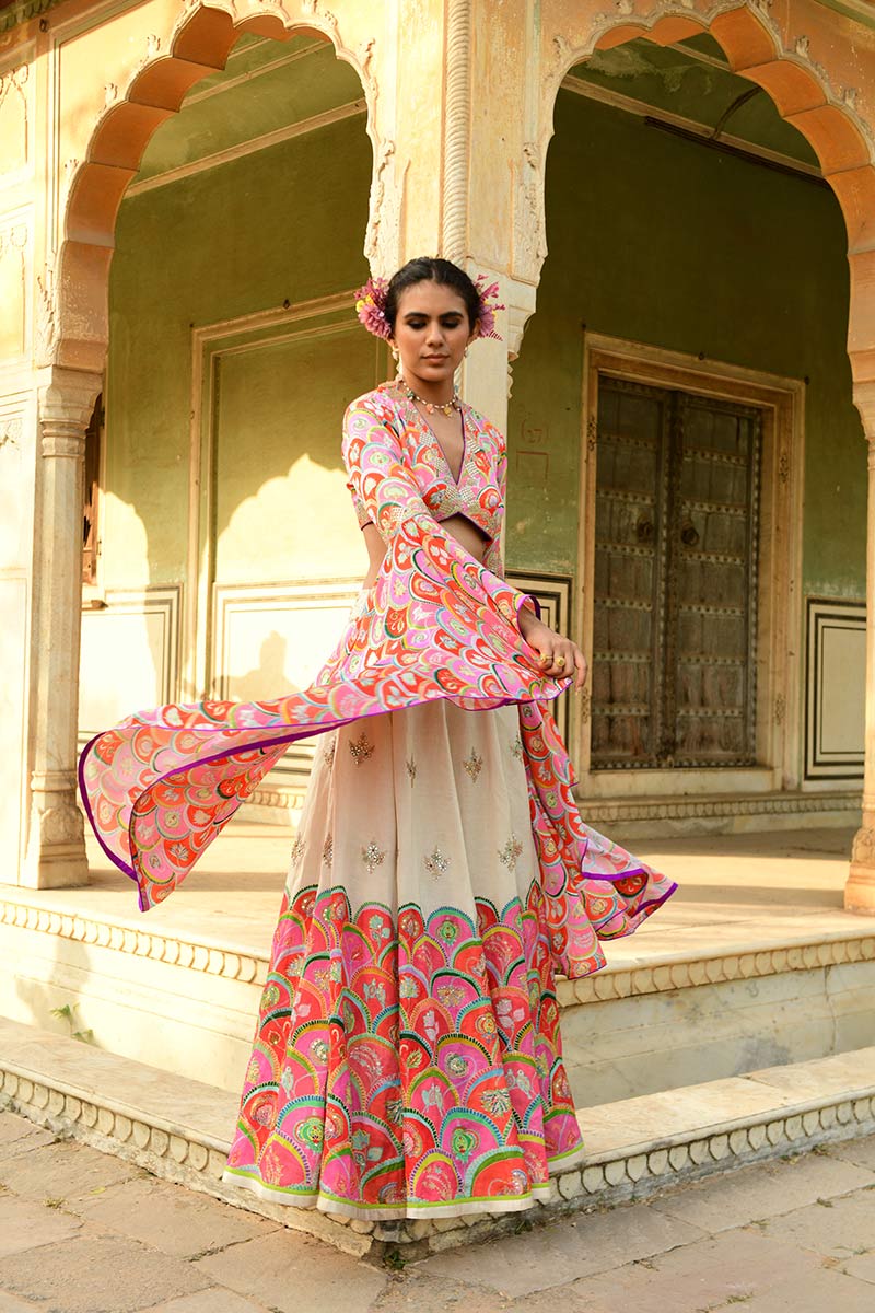 Nargis Lehenga with Gulbahar Top