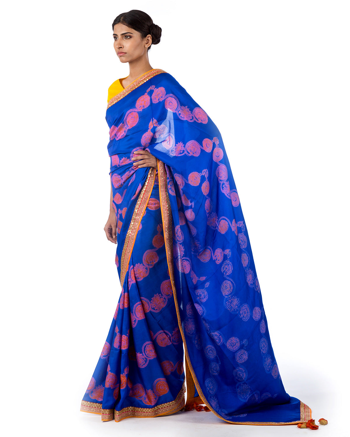 SAREE, SARI, SILK SAREE, EMBROIDERED, SHIBORI