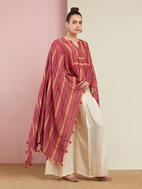 Morbagh Tribal Rose Pink Tribal Cape Set