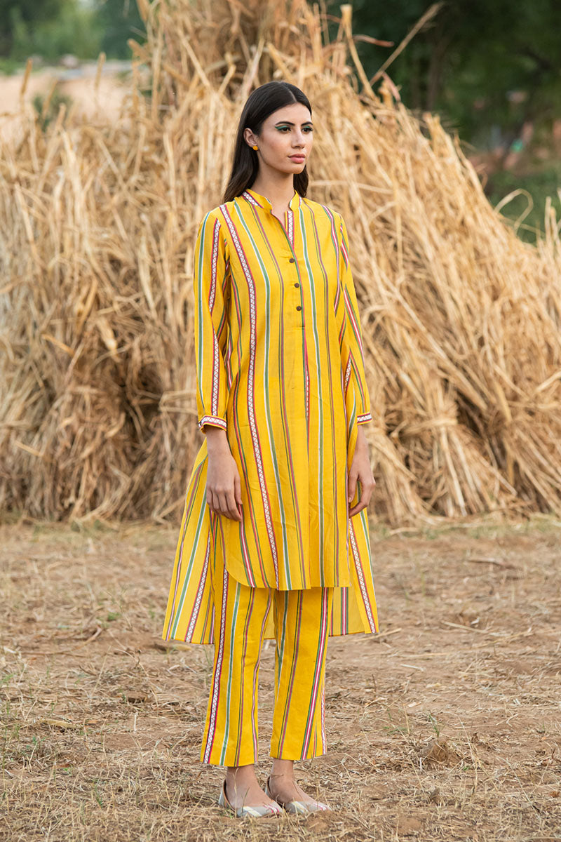 KAMAL STRIPE YELLOW TUNIC