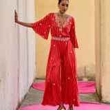 Scarlet Printed Embroidered Jumpsuit