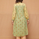 Block Printed Striped Buti Tunic with Striped Pants