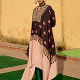 Printed Embroidered Rani Cape Set