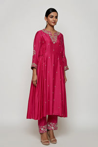 Navrang Fuschia Marodi Kurta Set