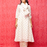 Ivory Embroidered Chanderi Kurta