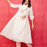 Ivory Embroidered Chanderi Stole