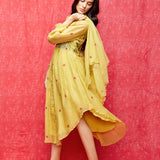 Rose Yellow Embroidered Tunic