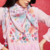 Pink Multi Embroidered Dress