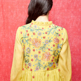 Rose Yellow Embroidered Tunic