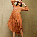 Rose Brown Embroidered Tunic