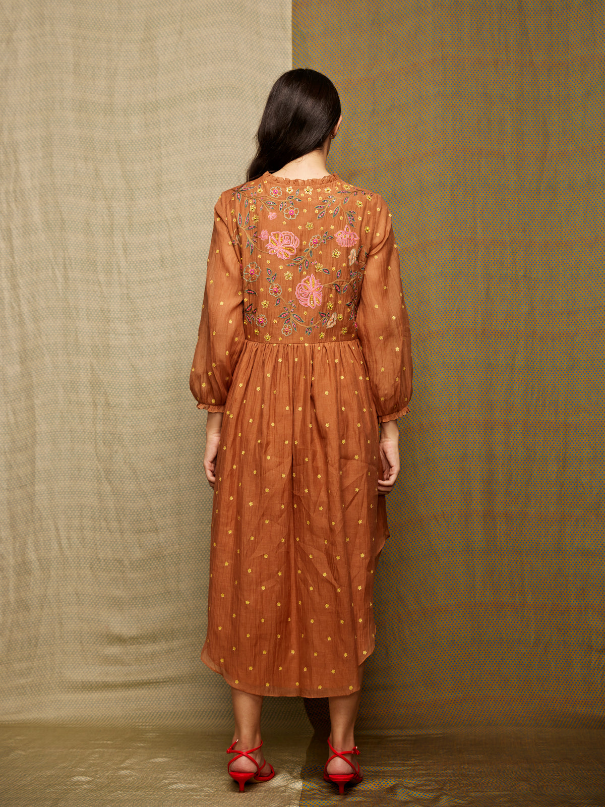 Rose Brown Embroidered Tunic