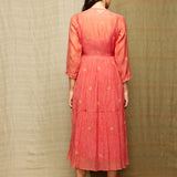 Red Multi Applique Embroidered Dress