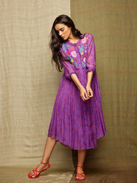 Rose Purple Embroidered Tunic