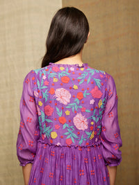 Rose Purple Embroidered Tunic