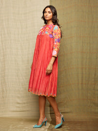 Rose Red Embroidered Dress