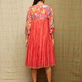 Rose Red Embroidered Dress