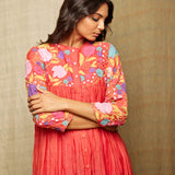 Rose Red Embroidered Dress