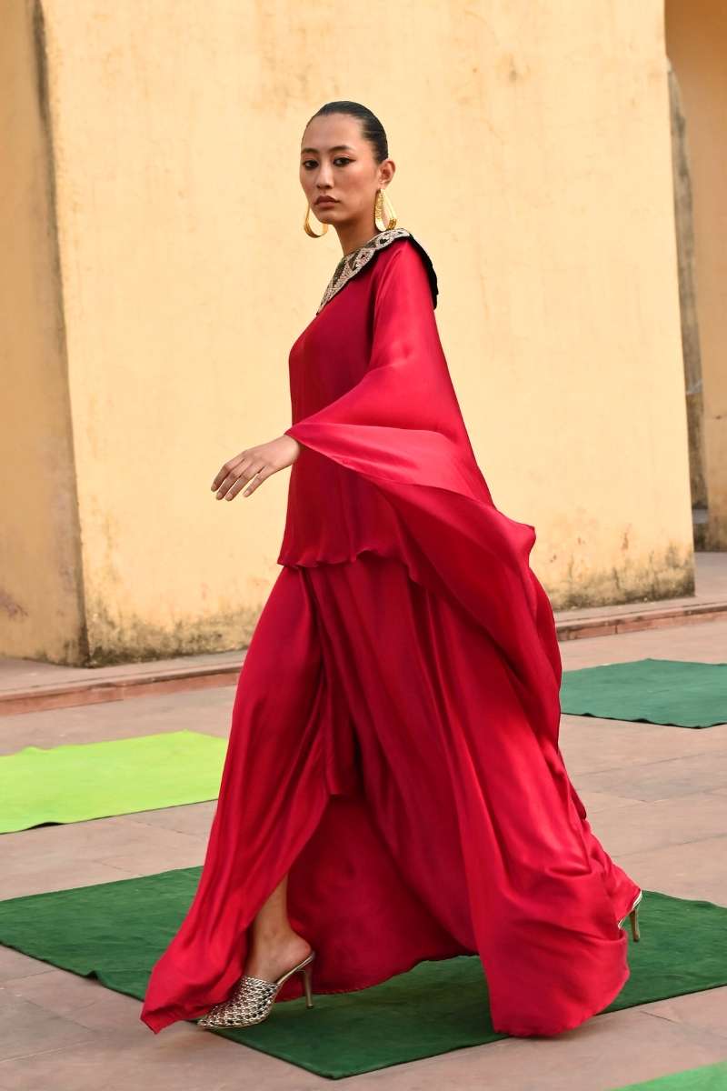 Gulab Embroidered Skirt Set
