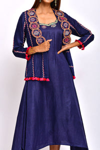 Kamal Embroidered jacket With Dress