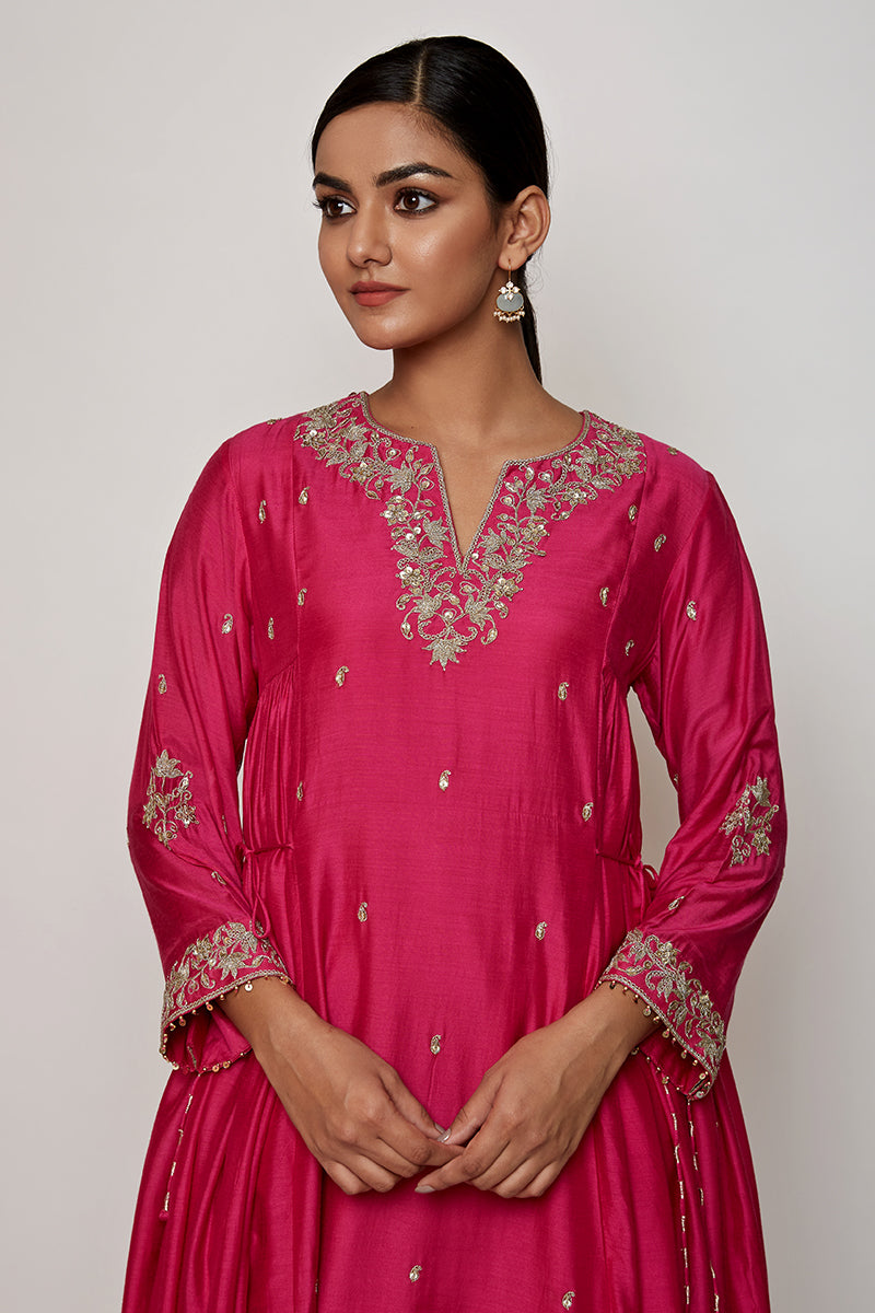 Navrang Fuschia Marodi Kurta Set