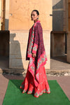 Jantar Mantar Plum Cape Sharara set