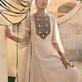 Jantar Mantar Ivory Black Embroidered Kurta Set