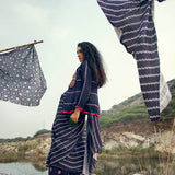 Morbagh Short Saree With Embroidered Blouse And Jacket