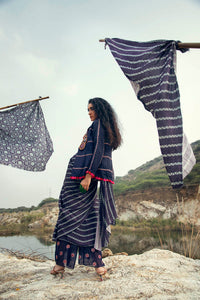 Morbagh Short Saree With Embroidered Blouse And Jacket
