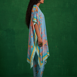Butterfly blue poncho set