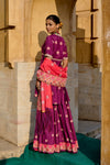 Jantar Mantar Plum Sharara set