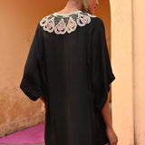 Black Embroidered Chintz Chameli Kaftan Set
